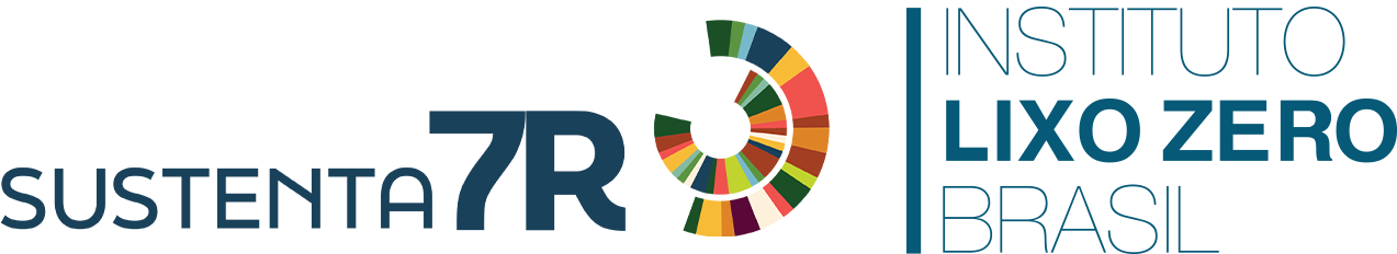 Logotipos do Sustenta 7R e Instituto Lixo Zero Brasil.