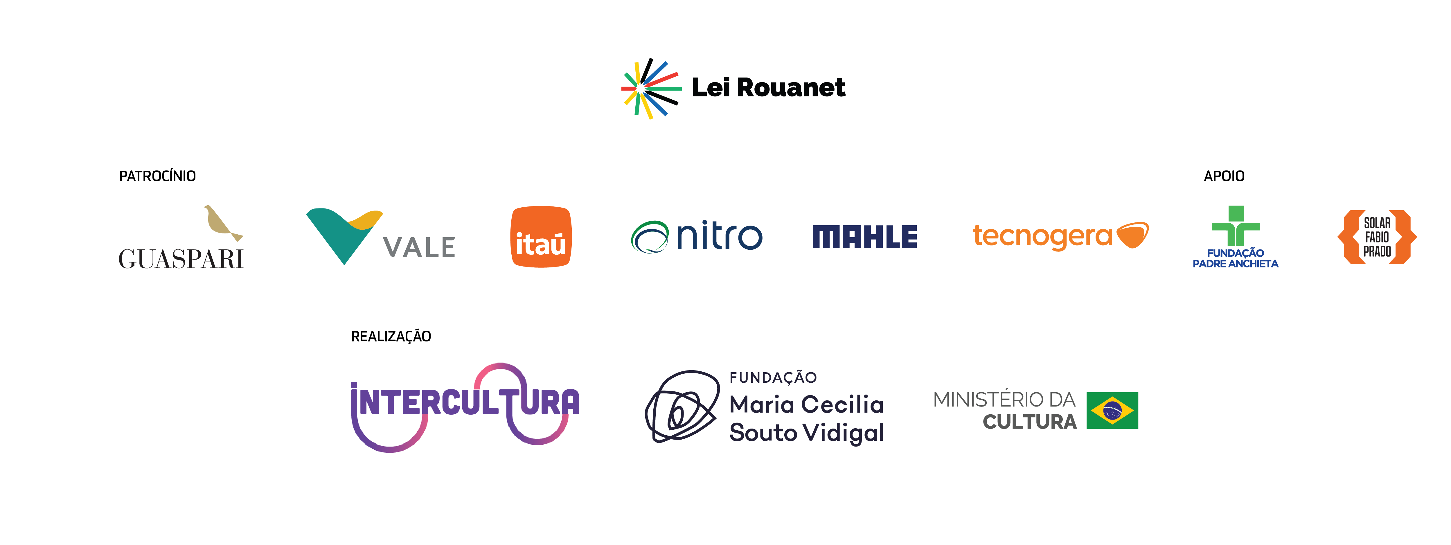 Barra de logos dos patrocinadores.